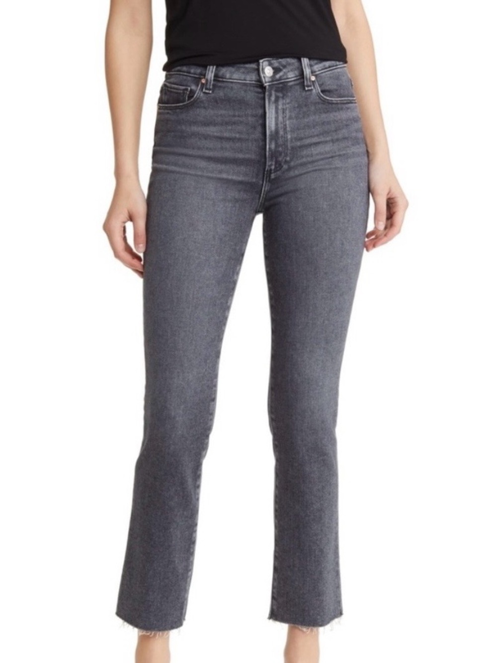 Cindy Raw Hem High Waist Ankle Jean